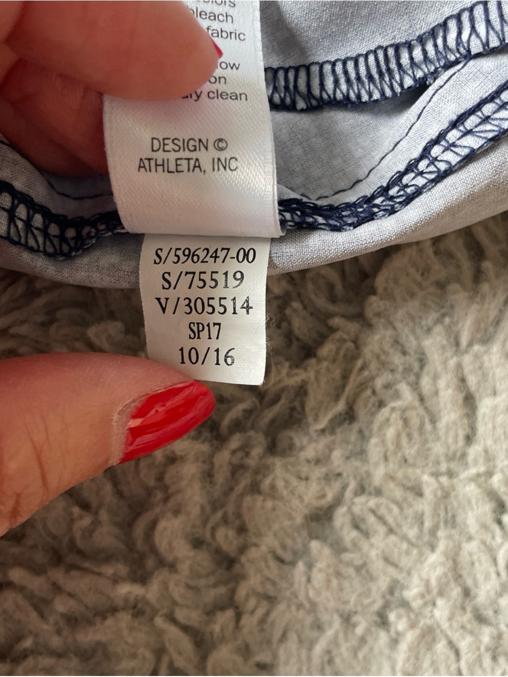 ATHLETA sz 4 Blue White Batik Midtown Skort Skirt Short Athletic Tennis Golf - Picture 11 of 12